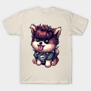 Cute Dog Anarchy Reigns Punk Style T-Shirt